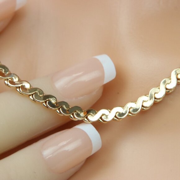 Flat Polished Rose Gold Chain Necklace – 19.7 Inch Bold Statement, XPNL0012 - Picture 4 of 12